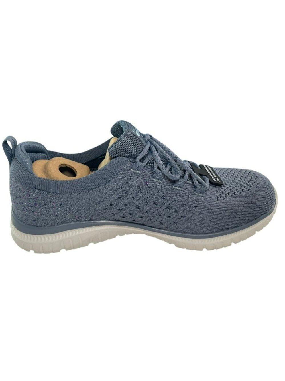 Skechers Virtue Rainy Romance Waterprf Memory Foam Sneakers Blue Wmns Sz 8.5 NIB - Picture 2 of 12